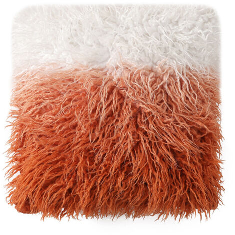 Housse de coussin carrée en laine artificielle douce et moelleuse, pour canapé, salon ou chambre (45 x 45 cm).
