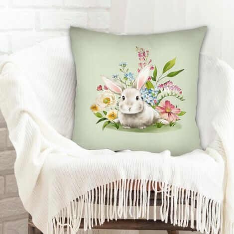 Housse de coussin carrée standard 45x45cm doux et respirant pour petite amie petit ami