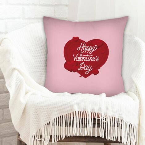 Housse de coussin carrée standard 45x45cm maison douce confortable pour anniversaire, naissance de bébé, la Saint-Valentin