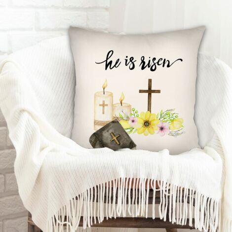 Housse de coussin carréerésistant aux tachespour canapé lit chaise décoratif de ferme la saint-valentin