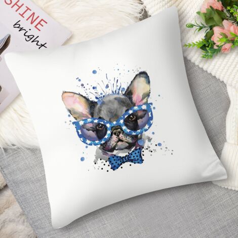 Housse de coussin chat bohème, fleurs