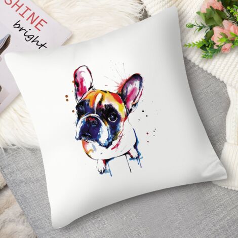 Housse de coussin chat endormi, tendre