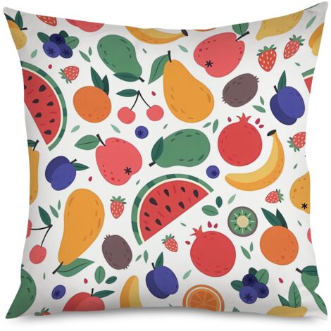 Housse de coussin citron vert souriant, frais