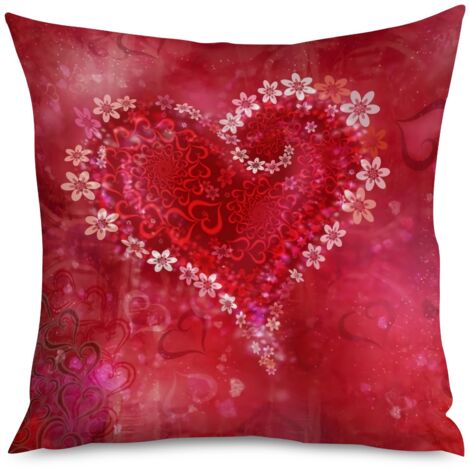 Housse de coussin cœurs pointillés, original