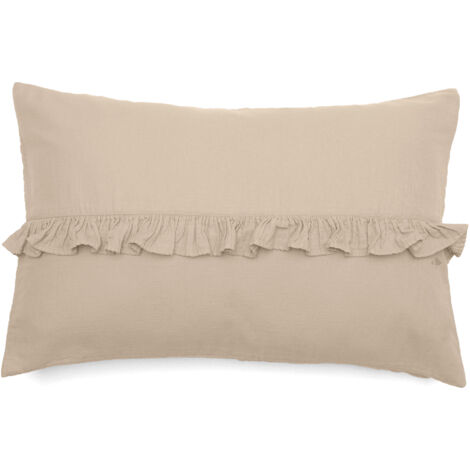 Housse de coussin collection ELZA Volant central 40x60 cm