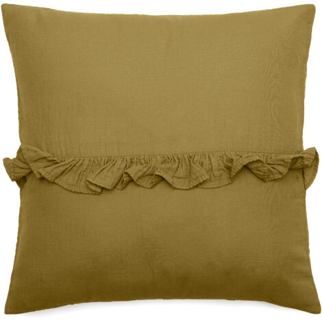 Housse de coussin collection ELZA Volant central 45x45 cm