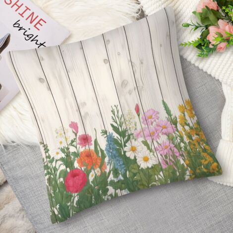 Housse de coussin coquelicots, rouge vif