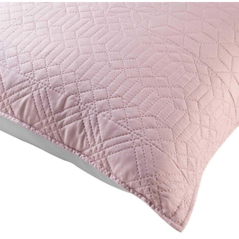 Housse de Coussin "Cottage" 45x45cm Rose & Gris