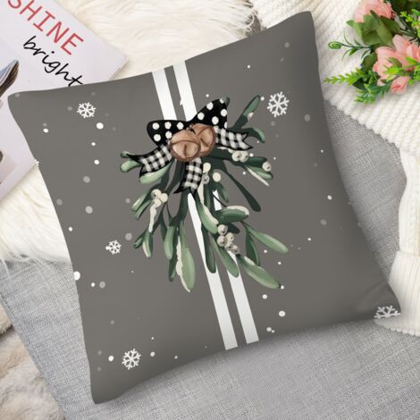 Housse de coussin couronne de houx, Noël