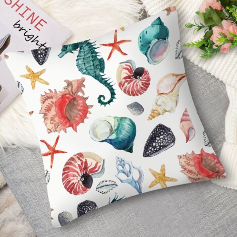 Housse de coussin dauphin style vintage, océan