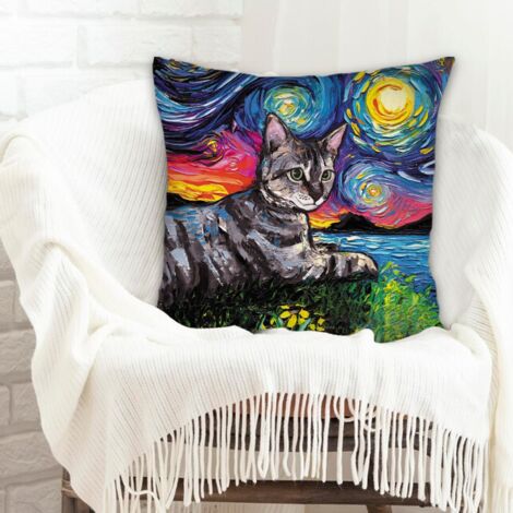 Housse de coussin de salon déhoussable pour couple mère père famille amis amoureux animaux de compagnie