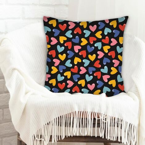 Housse de coussin de salon déhoussable pour mariage, anniversaire, la Saint-Valentin, la Fête des Mères et des Pères