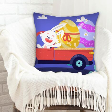 Housse de coussin de salon déhoussable pour Noël, la Saint-Valentin, anniversaire