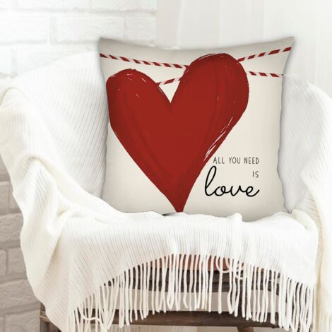 Housse de coussin de salon rustique pour canapé lit chaise décoratif de ferme la saint-valentin