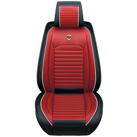 Housse de coussin de siège avant de voiture universelle quatre saisons (rouge, édition étanche-Deluxe)