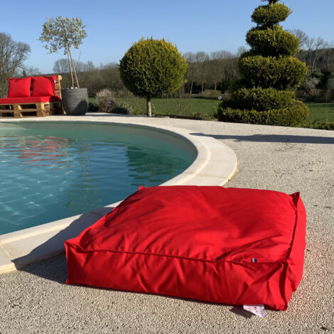 Housse de coussin de sol extérieure Rouge 71x71x15 cm
