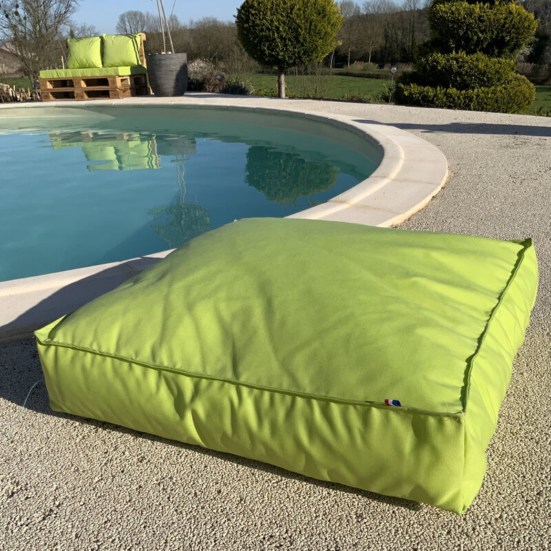 Housse de coussin de sol extérieure Vert clair 71x71x15 cm