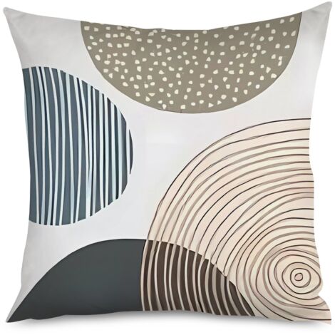 Housse de Coussin Déco Formes Géométriques Modernes