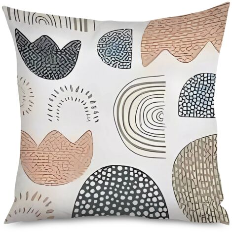 Housse de Coussin Déco Géométrique Minimaliste Style Moderne