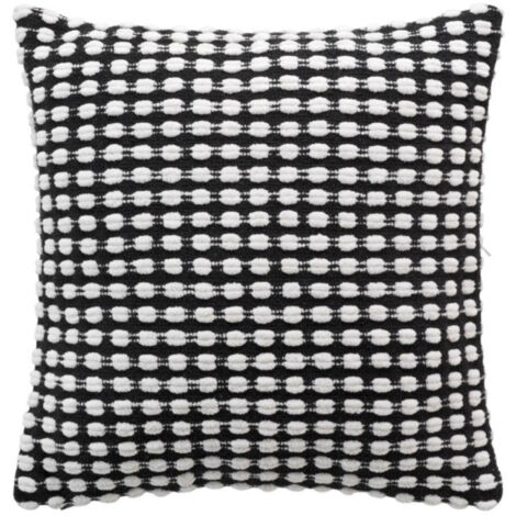 Housse de Coussin Déco "Greta" 40x40cm Noir