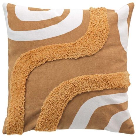 Housse de Coussin Déco "Mirade" 40x40cm Camel