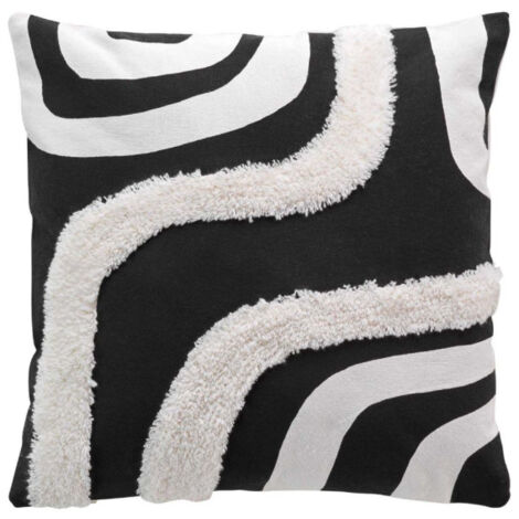 Housse de Coussin Déco "Mirade" 40x40cm Noir