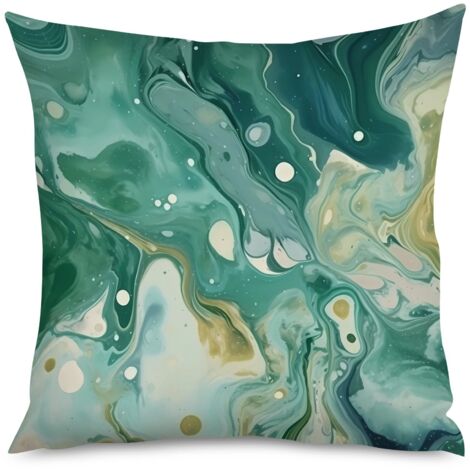 Housse de Coussin Déco Motif Marbre Chic