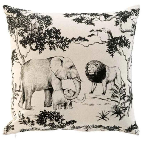 Housse de Coussin Déco "Zambie" 40x40cm Naturel