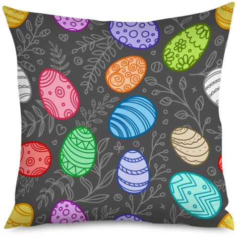 Housse de Coussin décoratif carottes et lapin, mignon