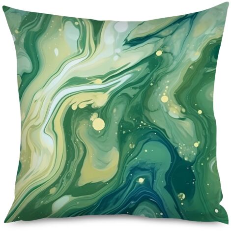 Housse de Coussin Décoratif Effet Marbre Chic