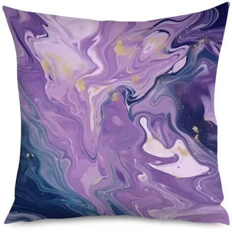 Housse de Coussin Décoratif Effet Marbre Moderne