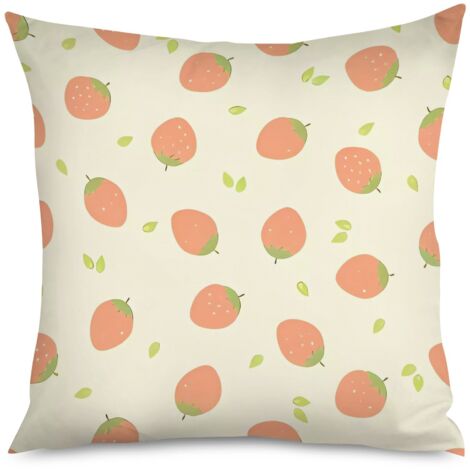 Housse de Coussin Décoratif Fraise Style Moderne