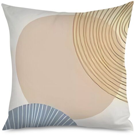 Housse de Coussin Décoratif Géométrique Tendance Maison