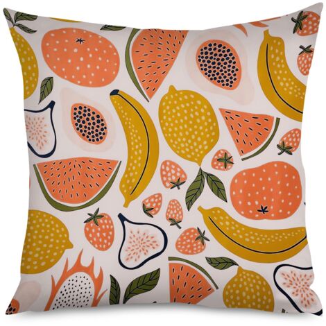 Housse de Coussin décoratif kaki mignon, orange doux