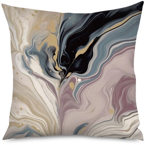 Housse de Coussin Décoratif Marbre Style Moderne