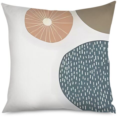 Housse de Coussin Décoratif Motif Géométrique Chic