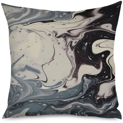 Housse de Coussin Décoratif Motif Marbre Élégant