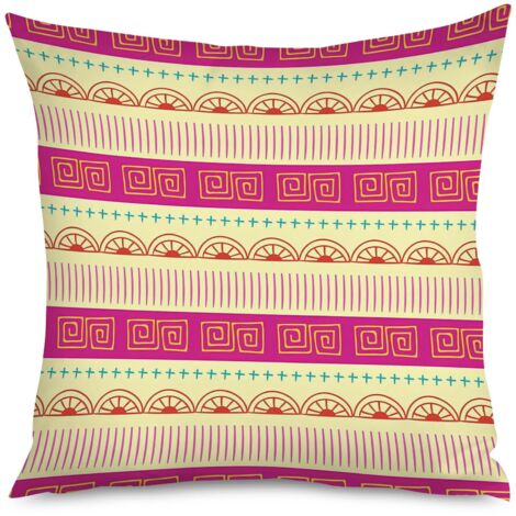 Housse de Coussin décoratif motifs ethniques, 55x55 cm, bohème