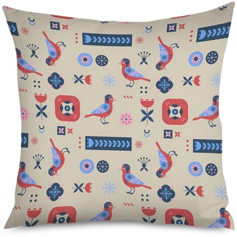 Housse de Coussin décoratif motifs fleurs, bohème champêtre