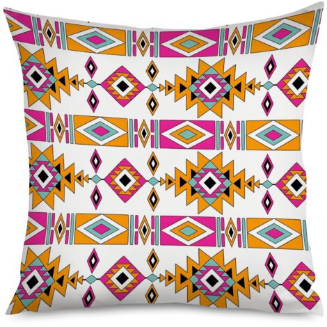 Housse de Coussin décoratif motifs géométriques bohèmes