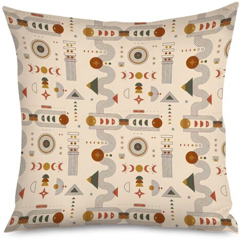 Housse de Coussin décoratif motifs incas, bohème