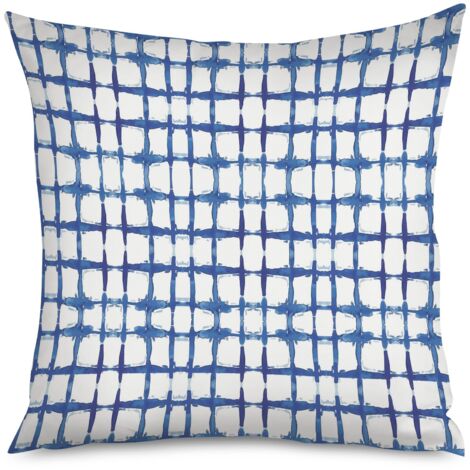 Housse de Coussin décoratif motifs losanges, tons naturels