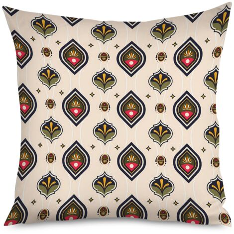 Housse de Coussin décoratif motifs yin yang, zen bohème
