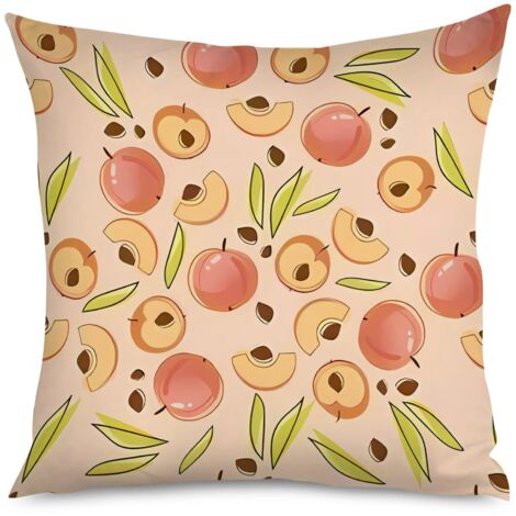 Housse de Coussin Décoratif Pêches Printemps