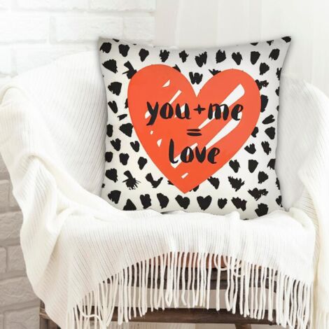 Housse de coussin décorative à la mode pour la maison résistant au lavage pour cadeaux pour petite amie et petit ami