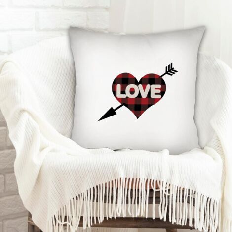 Housse de coussin décorative à la mode pour la maison solide pour la saint-valentin