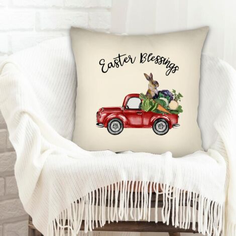 Housse de coussin décorative déhoussable pour mariage, anniversaire, naissance de bébé