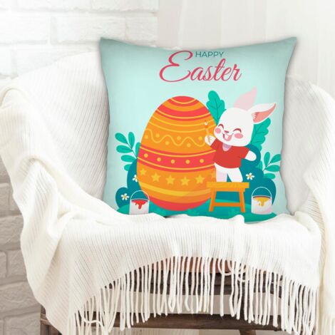 Housse de coussin décorative déhoussable pour Noël, l'Action de grâce, anniversaire, la Fête des Mères