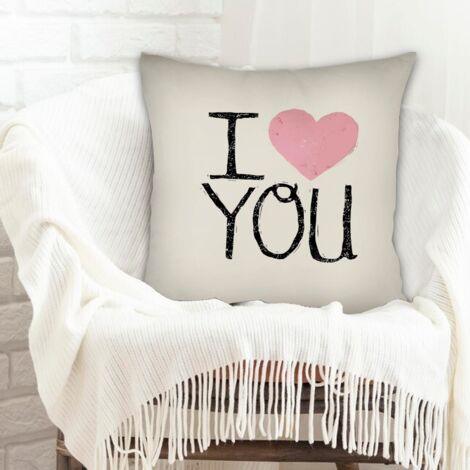 Housse de coussin décorative incolore pour petit ami anniversaire anniversaire de naissance la saint-valentin noël
