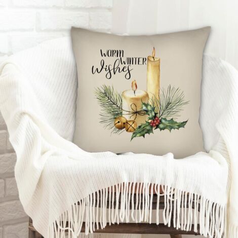 Housse de coussin décorative résistant aux tachespour petite amie petit ami